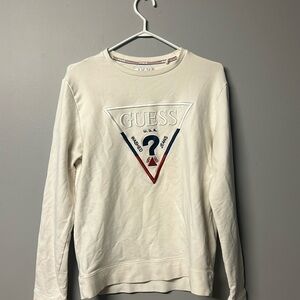 Guess White Multi-Colour Logo Sweatshirt